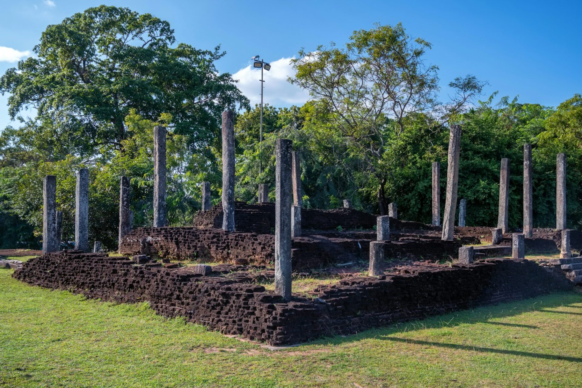 Ruined structures of Polonnaruwa in Sri Lanka